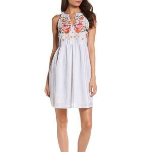 THML Halter Neck Embroidered striped Dress Medium